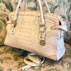 🎷Rare Brahmin Regency Satchel Handbag /Crossbody in Fossil🎷